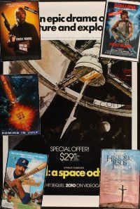 7t176 LOT OF 6 UNFOLDED VIDEO ONE-SHEETS '68 - '92 2001: A Space Odyssey, First Blood & more!