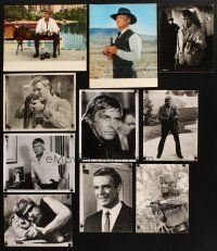 7t074 LOT OF 10 GEORGE PEPPARD B&W, COLOR STILLS & GERMAN LOBBY CARDS '60s-80s great images!