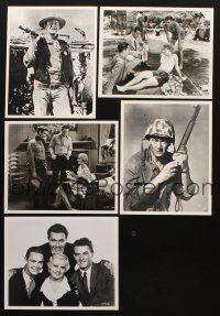 7t099 LOT OF 5 JOHN WAYNE REPRO 8x10 STILLS '80s great images of the cowboy legend!