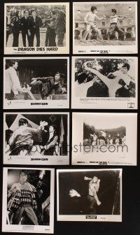 7t090 LOT OF 8 KUNG FU 8x10 STILLS '70s-80s cool martial arts images with Bruce Li & Jackie Chan!