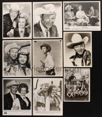 7t093 LOT OF 9 ROY ROGERS & DALE EVANS REPRO 8x10 STILLS '80s the famous cowboy husband & wife!