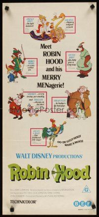 7w724 ROBIN HOOD Aust daybill '73 Walt Disney cartoon, the way it REALLY happened!