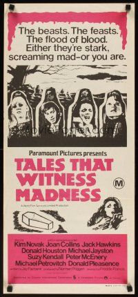 7w732 TALES THAT WITNESS MADNESS Aust daybill '73 Joan Collins, Donald Pleasence, horror!