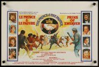 7w467 CROSSED SWORDS Belgian '77 Prince & the Pauper with sexy Raquel Welch added!