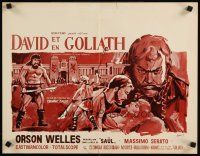 7w469 DAVID & GOLIATH Belgian '61 Orson Welles as King Saul, Eleonora Rossi Drago!
