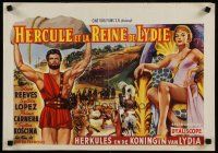 7w486 HERCULES UNCHAINED Belgian '59 Ercole e la regina di Lidia, mightiest man Steve Reeves!