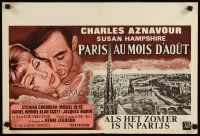 7w504 PARIS IN THE MONTH OF AUGUST Belgian '66 romantic art of Charles Aznavour & Hampshire!