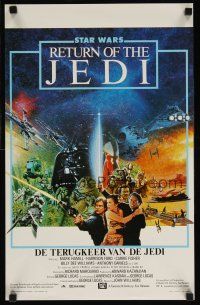 7w511 RETURN OF THE JEDI Belgian '83 George Lucas classic, cool different montage image!