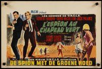 7w522 SPY IN THE GREEN HAT Belgian '66 Robert Vaughn & David McCallum, Man from UNCLE, different!