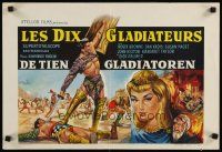 7w527 TEN GLADIATORS Belgian '63 Gianfranco Parolini's I Dieci Gladiatori, sword and sandal!