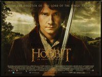 7w325 HOBBIT: AN UNEXPECTED JOURNEY advance DS British quad '12 close-up of Martin Freeman as Bilbo