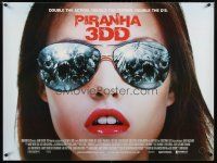 7w344 PIRANHA 3DD British quad '12 Danielle Panabaker, underwater killer fish horror sequel!