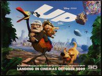 7w370 UP advance DS British quad '09 Walt Disney/Pixar, wacky image of running bird!