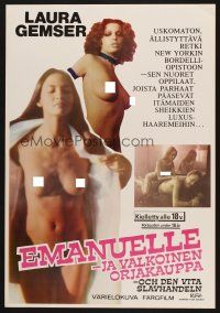 7w197 EMANUELLE & THE WHITE SLAVE TRADE Finnish '78 super sexy naked Laura Gemser!