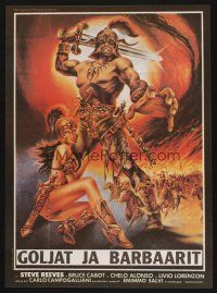 7w202 GOLIATH & THE BARBARIANS Finnish R84 sexy Melki art of Steve Reeves & Chelo Alonso!