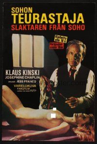 7w205 JACK THE RIPPER Finnish '79 Jess Franco, Klaus Kinski, cool sexy horror image!