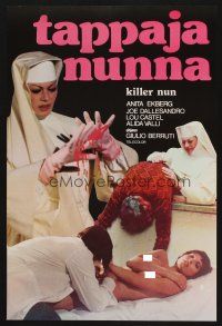 7w207 KILLER NUN Finnish '79 Suor Omicidi, sexy Anita Ekberg, nunsploitation horror!
