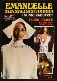 7w221 SISTER EMANUELLE Finnish '78 images of sexy Laura Gemser as nun trying to be good!