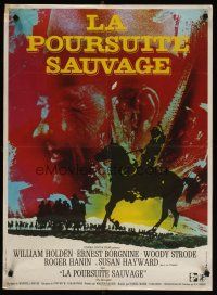 7w408 REVENGERS French 23x32 '72 William Holden, Borgnine & Woody Strode, cool different art!