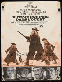 7w433 ONCE UPON A TIME IN THE WEST French 15x21 '69 Leone, Cardinale, Fonda, Bronson & Robards!
