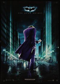 7w048 DARK KNIGHT teaser DS German '08 Heath Ledger as the Joker w/back turned!
