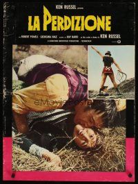 7w179 MAHLER Italian photobusta '74 Ken Russell, Robert Powell, wild images!