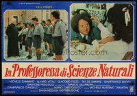 7w182 SCHOOL DAYS Italian photobusta '77 Lilli Carati, Gammino, Alvaro Vitali, wacky images!