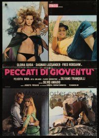 7w151 PECCATI DI GIOVENTU Italian lrg pbusta '75 Lassander tears off sexy Gloria Guida's clothes!