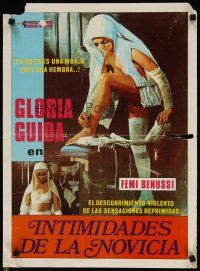7w102 LA NOVIZIA Spanish '75 outrageous art of half-naked nun Gloria Guida by Luca Crovato!