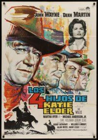 7w110 SONS OF KATIE ELDER Spanish '65 Martha Hyer, great line up art of John Wayne, Dean Martin!