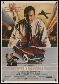 7w113 TUCKER: THE MAN & HIS DREAM Spanish '88 Francis Ford Coppola, c/u of Jeff Bridges w/car!