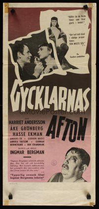 7w062 NAKED NIGHT Swedish stolpe '53 Ingmar Bergman classic, pretty Harriet Andersson!