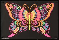 7x680 BUTTERFLY Canadian commercial poster '70s blacklight, trippy psychedelic art!
