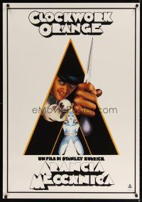 7x697 CLOCKWORK ORANGE Italian commercial poster '90s Kubrick, Castle art of Malcolm McDowell!