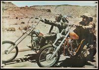 7x735 EASY RIDER commercial poster '70s biker classic, Dennis Hopper & Peter Fonda on choppers!