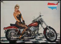 7x705 SET OF TEN GIRLS ON MOTORCYCLES POSTERS set of 10 commercial posters '80s Harley Davidson!