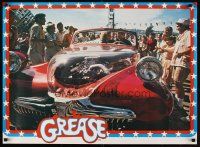7x699 GREASE Italian commercial poster '78 John Travolta & Olivia Newton-John in custom car!