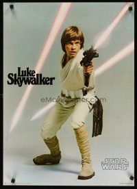 7x771 STAR WARS 20x28 commercial poster 1977 image of Luke Skywalker, firing blaster!