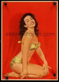 7x772 MARA CORDAY commercial poster '50s sexy c/u of Tarantula star kneeling in 2-piece bikini!