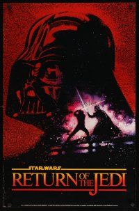 7x779 RETURN OF THE JEDI commercial poster '83 art of Darth Vader by Drew Struzan!