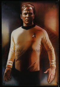 7x791 STAR TREK CREW TV commercial poster '91 Drew art of William Shatner as Captain Kirk!
