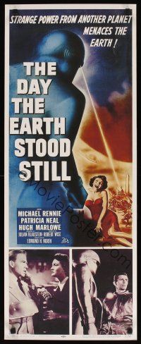 7x673 DAY THE EARTH STOOD STILL REPRO insert '90s Robert Wise, classic art of Gort, Patricia Neal!