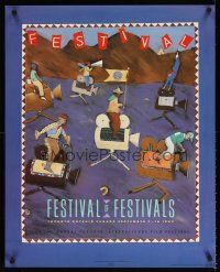 7x313 14TH ANNUAL TORONTO INTERNATIONAL FILM FESTIVAL Canadian film festival poster '89 Wortsman!