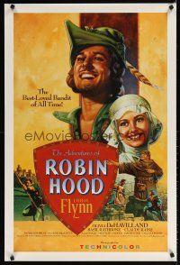 7x468 ADVENTURES OF ROBIN HOOD special 24x36 R89 Errol Flynn, De Havilland, Rodriguez art!