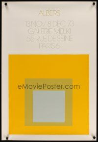 7x280 ALBERS yellow style 23x34 French art exhibition '73 cool Josef Albers art of cubes!