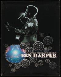 7x059 BEN HARPER 28x36 music poster '03 cool image of singer on stage w/guitar!