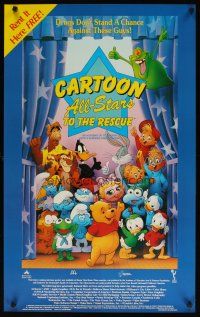 7x637 CARTOON ALL-STARS TO THE RESCUE video poster '90 Winnie the Pooh, Daffy Duck, Bugs Bunny!