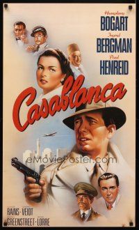 7x638 CASABLANCA INCOMPLETE video poster R88 Humphrey Bogart, Ingrid Bergman, Michael Curtiz classic