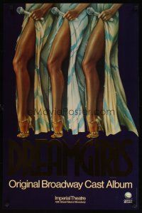 7x063 DREAMGIRLS foil stage play 23x35 music poster '81 cool artwork of sexy legs!