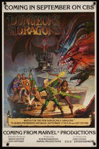 7x335 DUNGEONS & DRAGONS tv poster '83 cool artwork from animated cartoon!